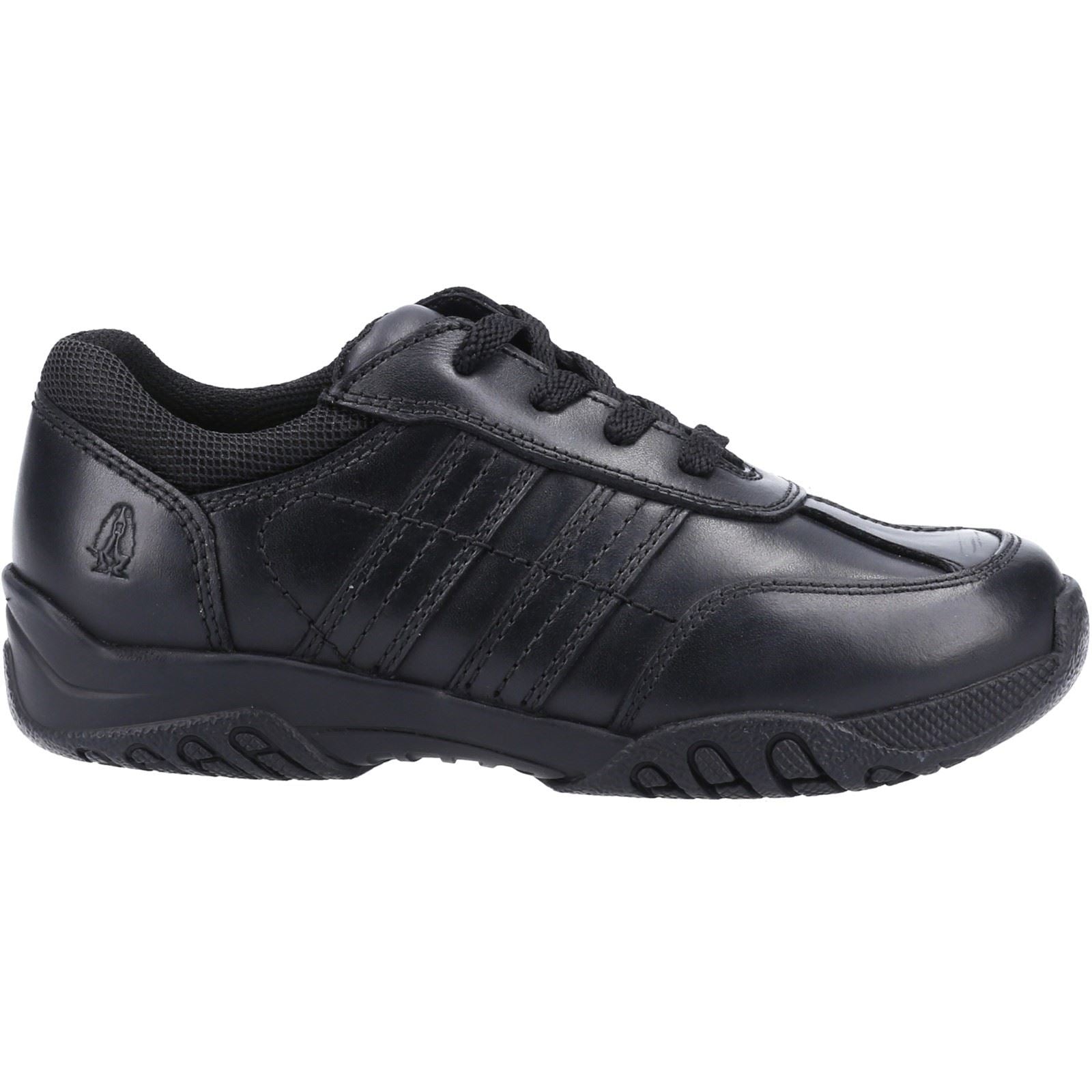 Hush Puppies Jezza 2 Youth Boy's Black Leather Lace-Up Shoes