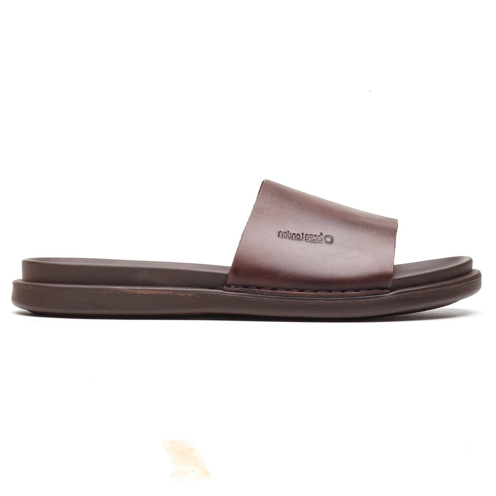 Base London Albany Leather Men's Brown Slides