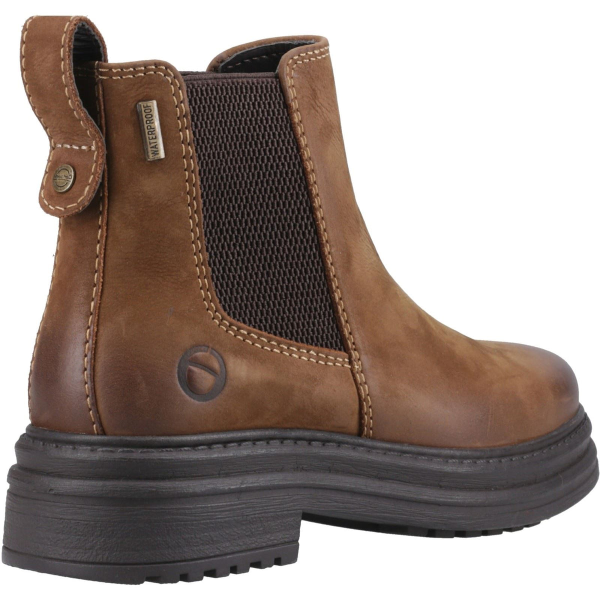 Cotswold Aldworth Leather Women's Tan Heeled Ankle Boots