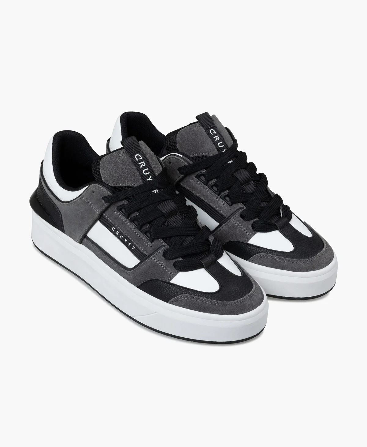 Cruyff Kickturn Leather Men's Mid Grey/White Trainers