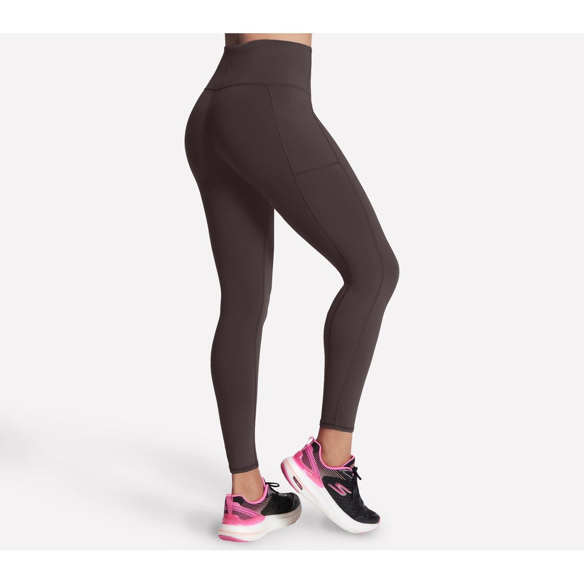 Skechers GOWALK FL HW Legging Nylon Women's Brown Sports Leggings