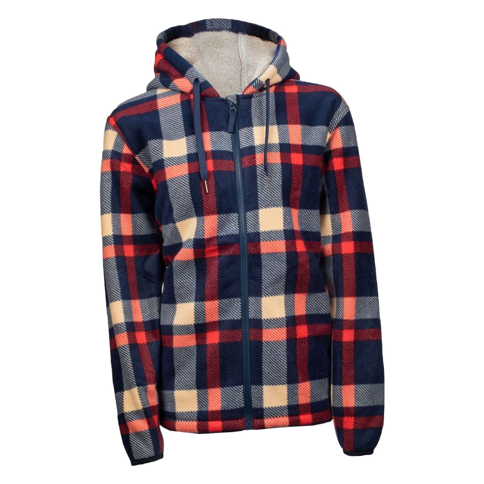 Hard Yakka Check Zoodie Polyester Women's Blue Hooded Sweatshirt