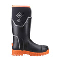 Muck Boots Grit S5 Rubber Men's Black/Orange Wellington Boots