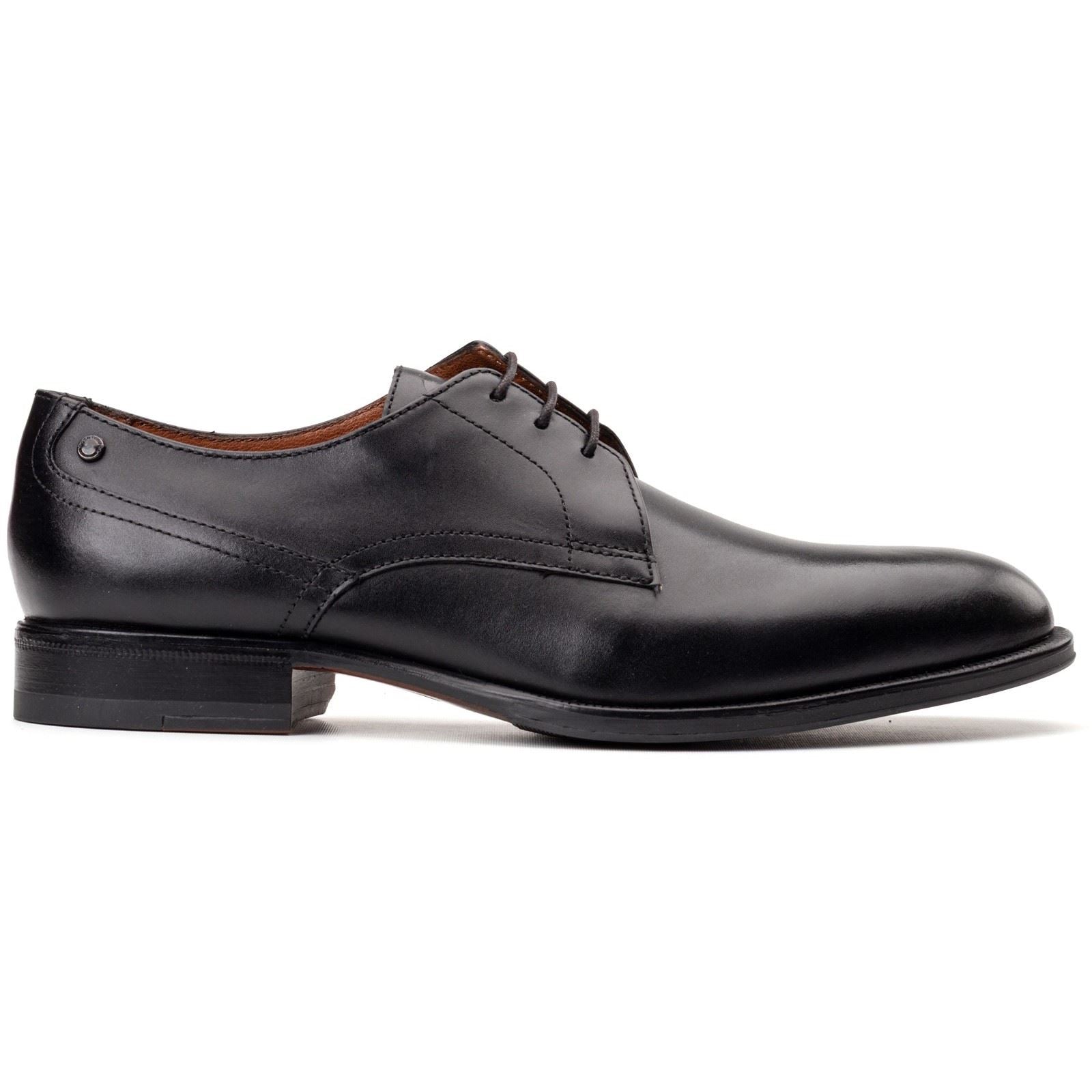Base London Edison Leather Men's Black Lace-Up Shoes