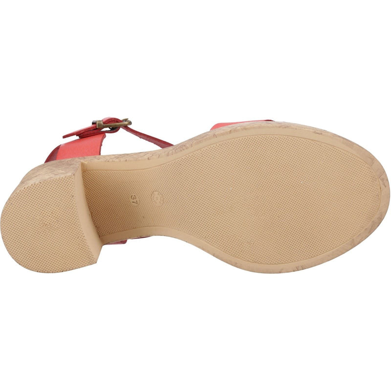 Hush Puppies Georgia Cork Leather Women's Coral Sandals