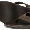 Jack & Jones Washton Leather Men's Brown Stone Flip Flops
