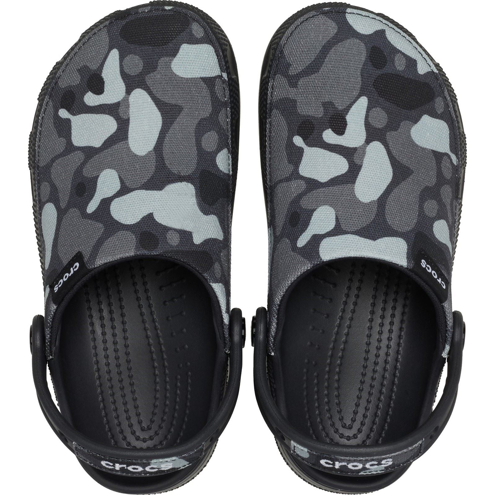 Crocs Classic Crafted Camo Textile Blend Men's Black Clogs