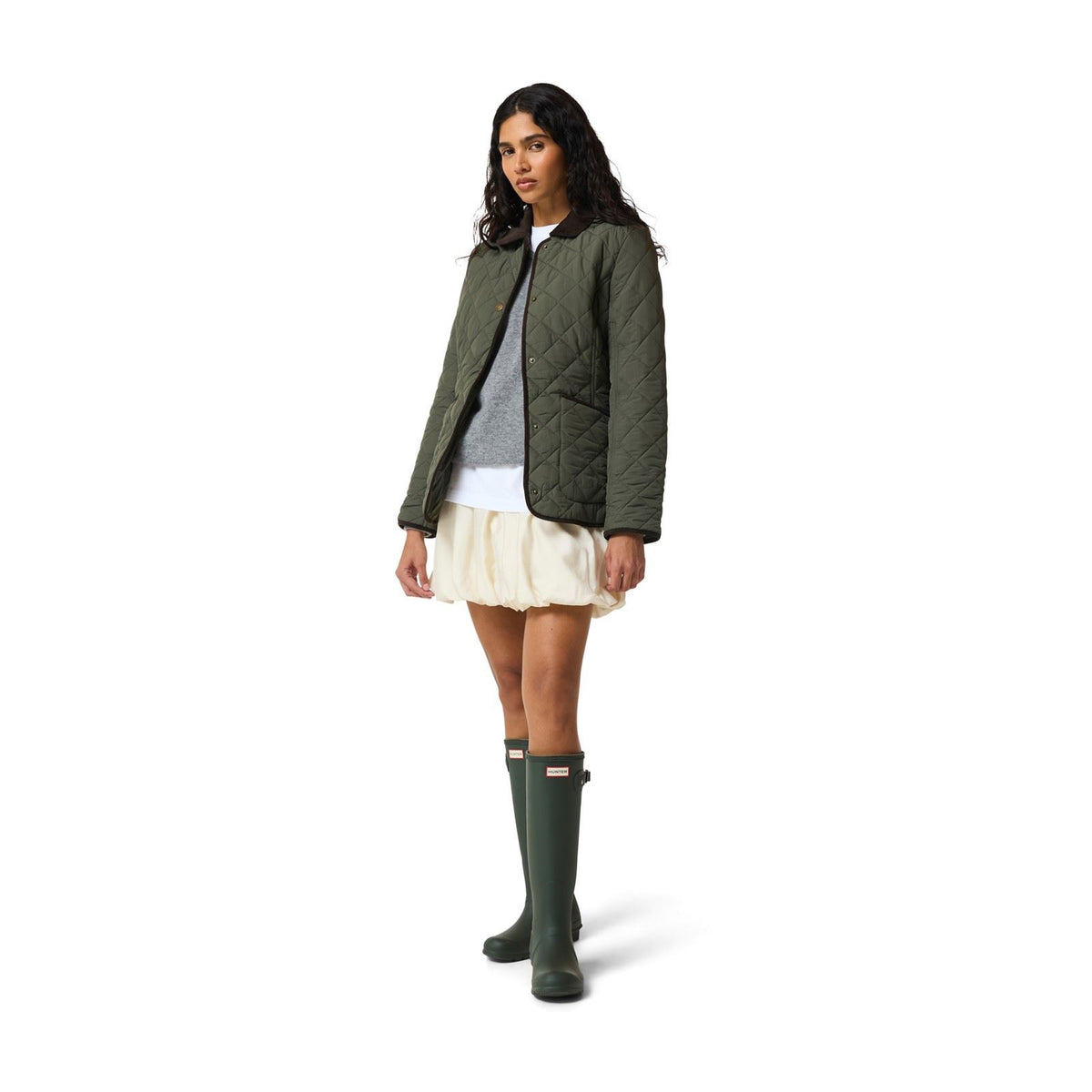 Hunter Originals Quilted Jacket Women's Green Quilted Jackets