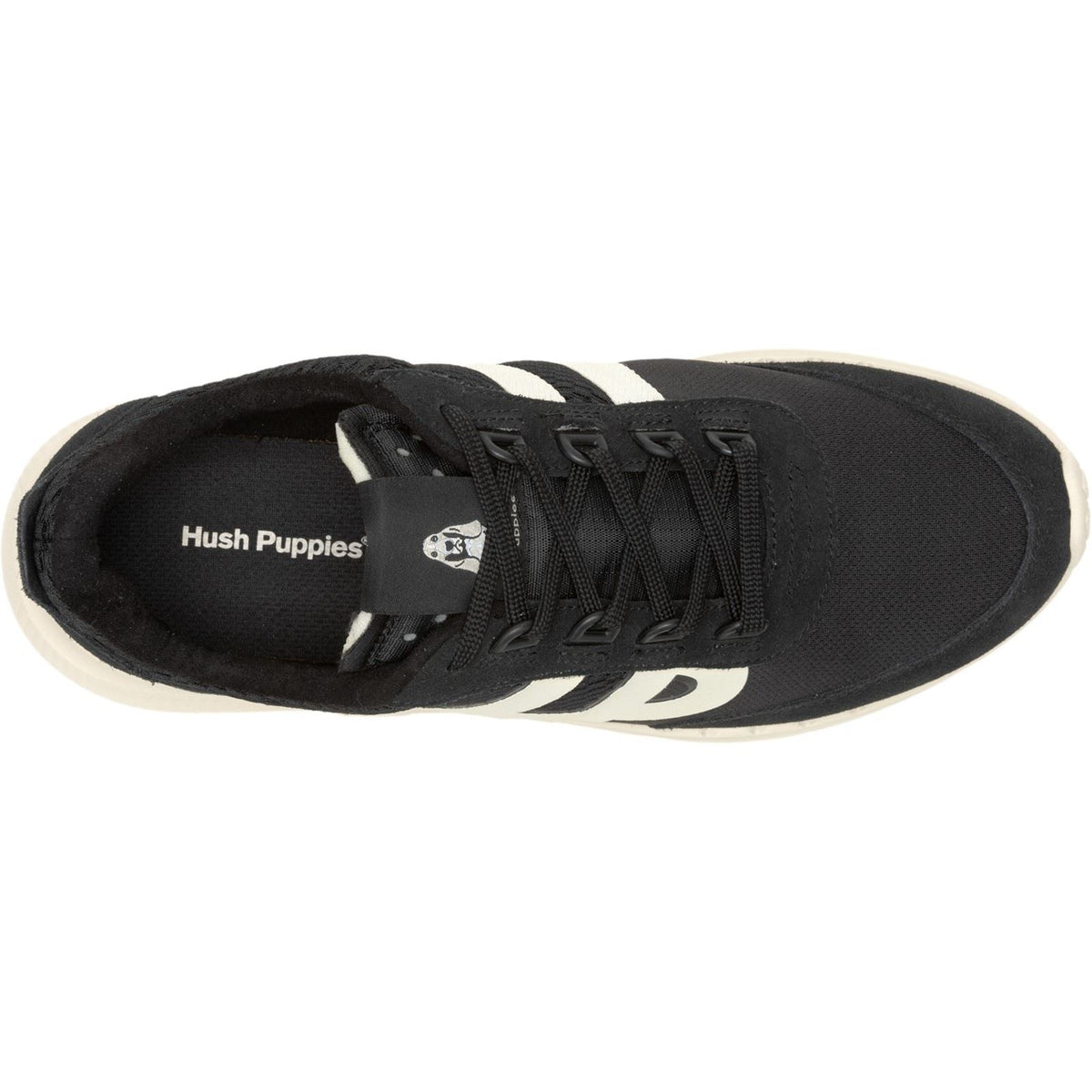 Hush Puppies Seventy8 Retro Runner Suede Men's Black Trainers