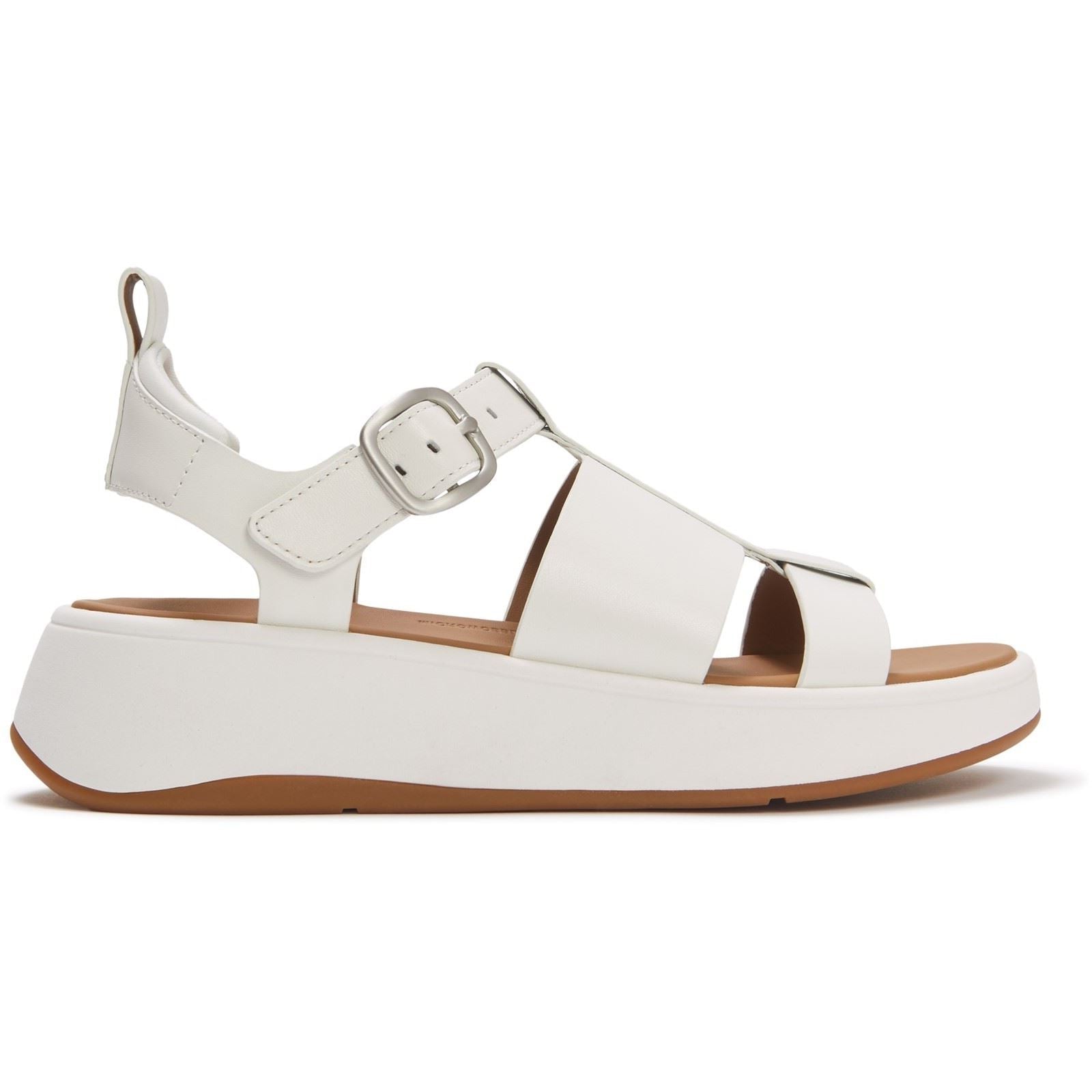 Fitflop F-Mode Fisherman Leather Women's Urban White Narrow Fit Sandals