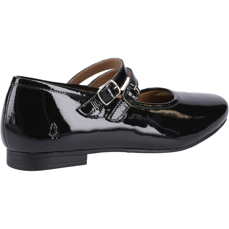 Hush Puppies Nancy Mary Jane Leather Women's Black Flats