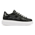 Karl Lagerfeld Kapri Signia Emboss Lo Lace Leather Women's Black Trainers
