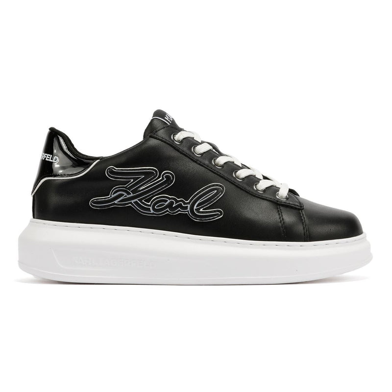 Karl Lagerfeld Kapri Signia Emboss Lo Lace Leather Women's Black Trainers