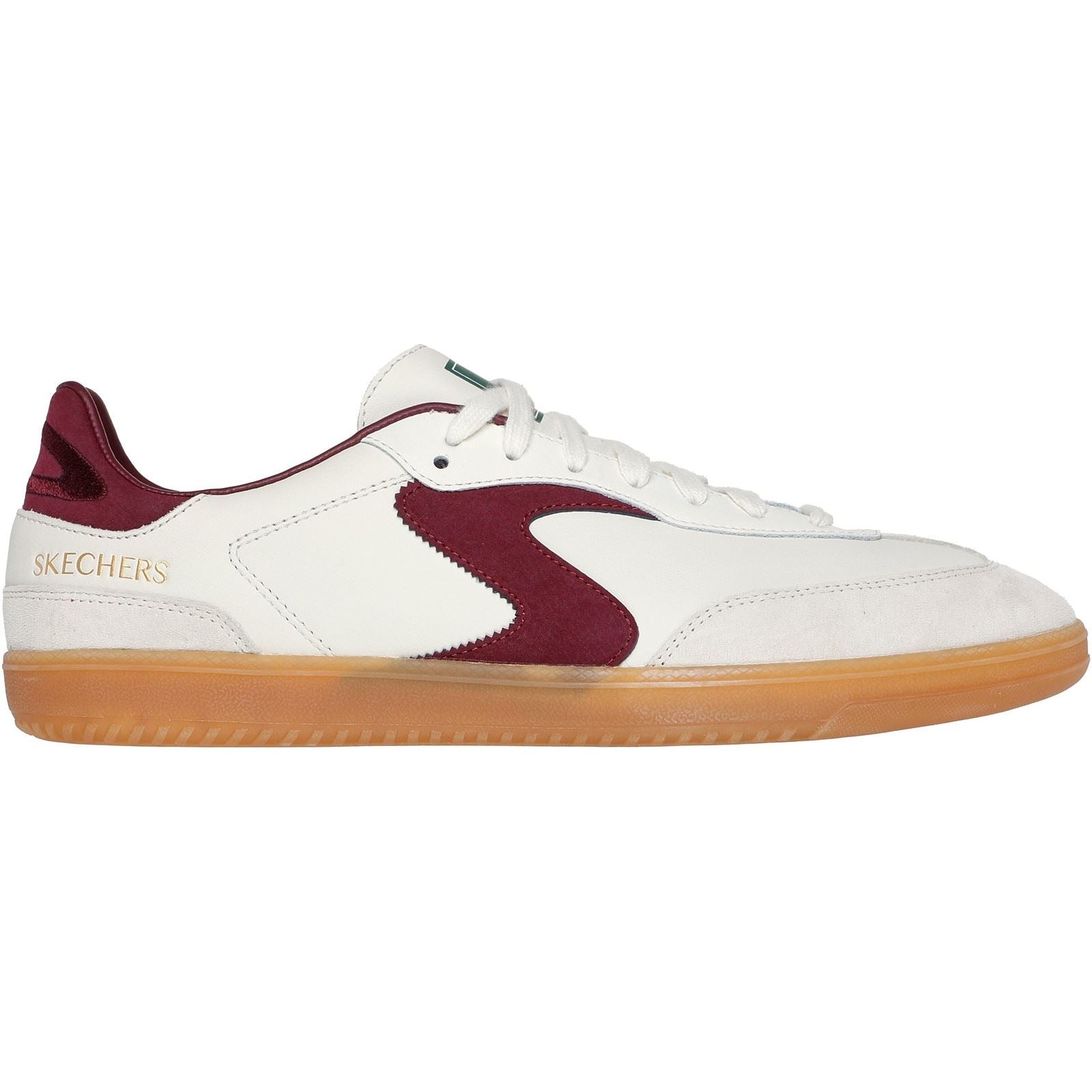 Skechers Hotshot Pyke Synthetic Men's Natural/Burgundy Trainers