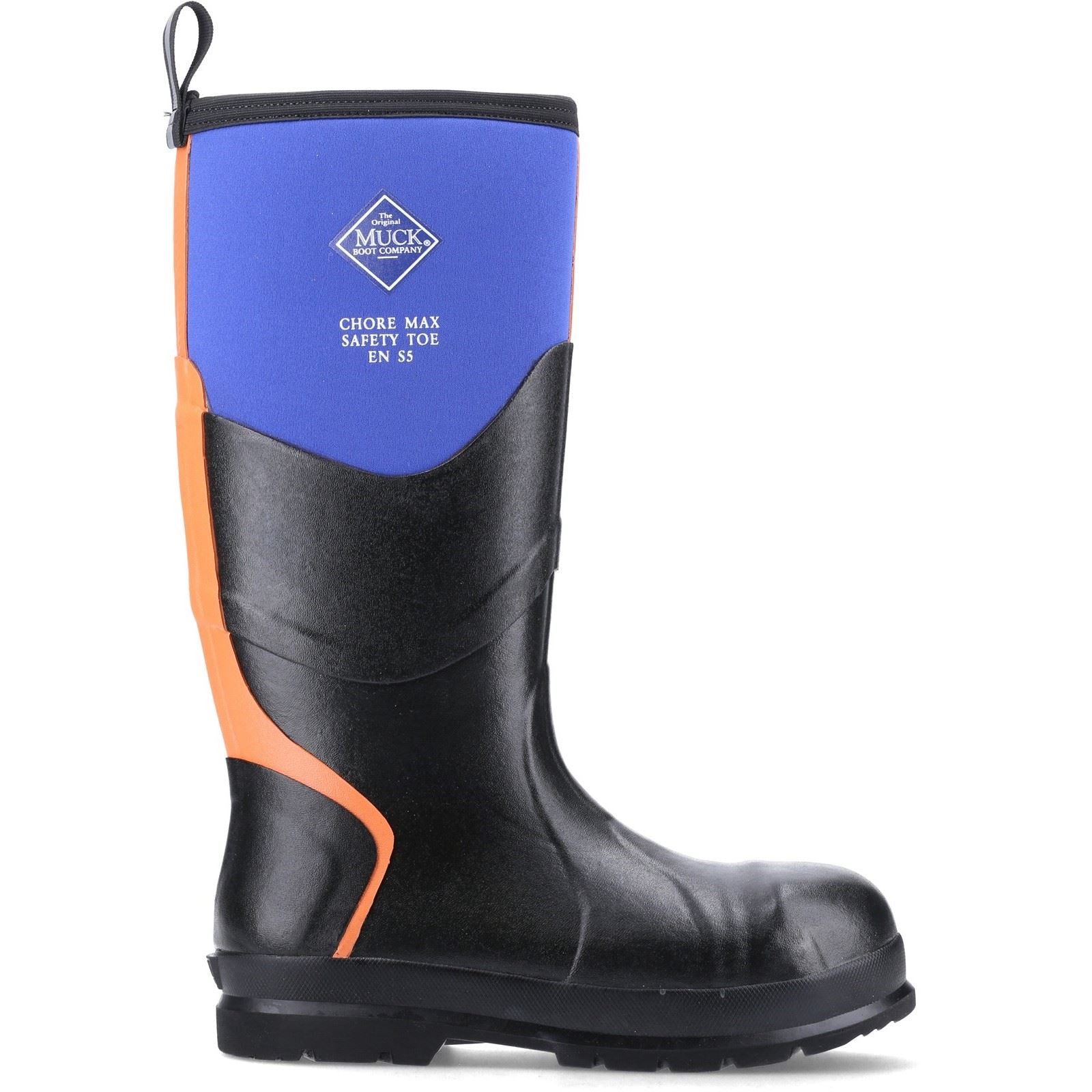 Muck Boots Chore Max S5 Rubber Black/Blue/Orange Wellington Boots