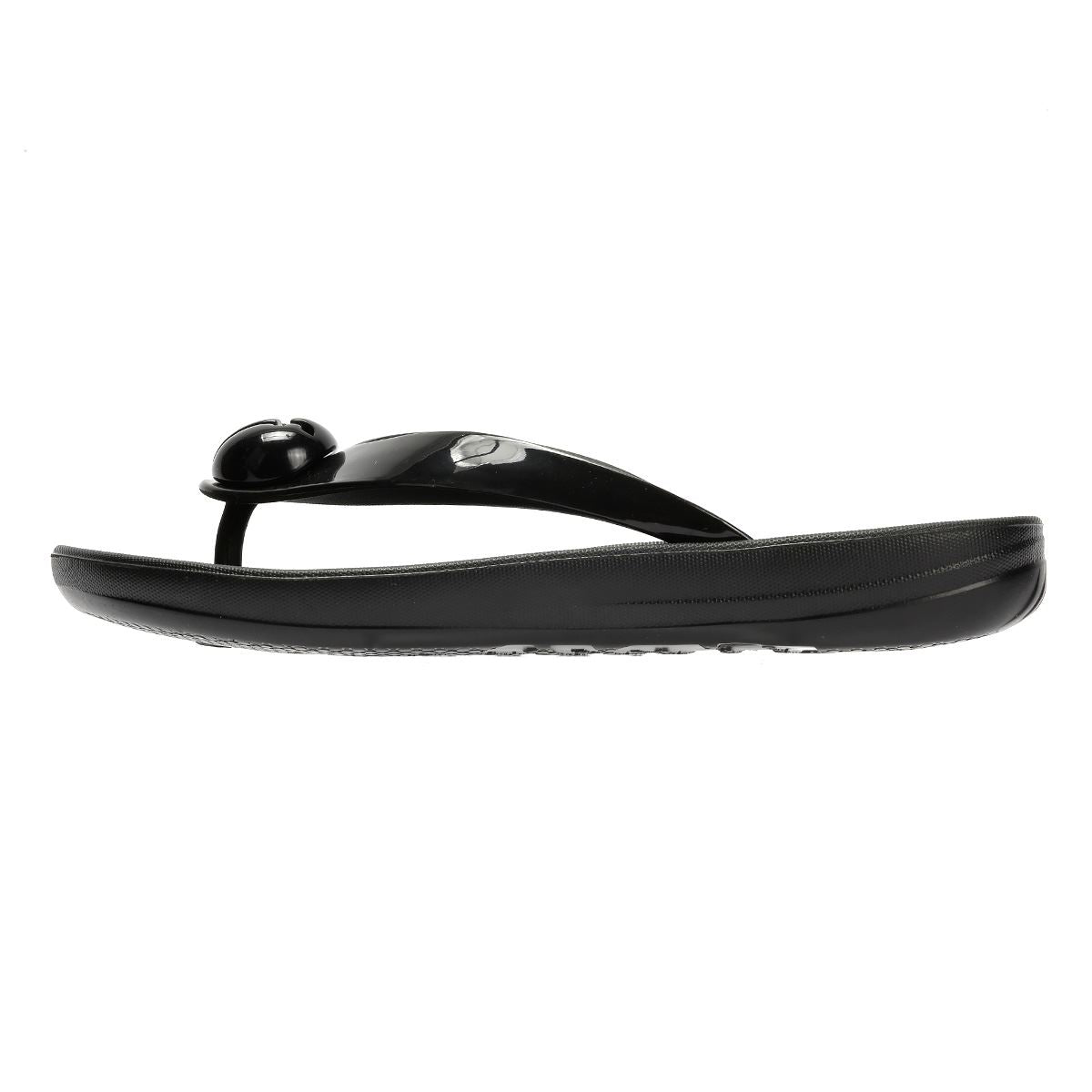 FitFlop Iqushion Glossy Button Women's Black Flip Flops