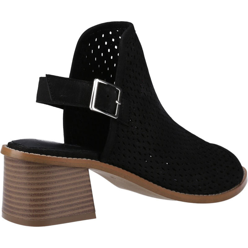 Hush Puppies Louise Heeled Leather Women's Black Sandals