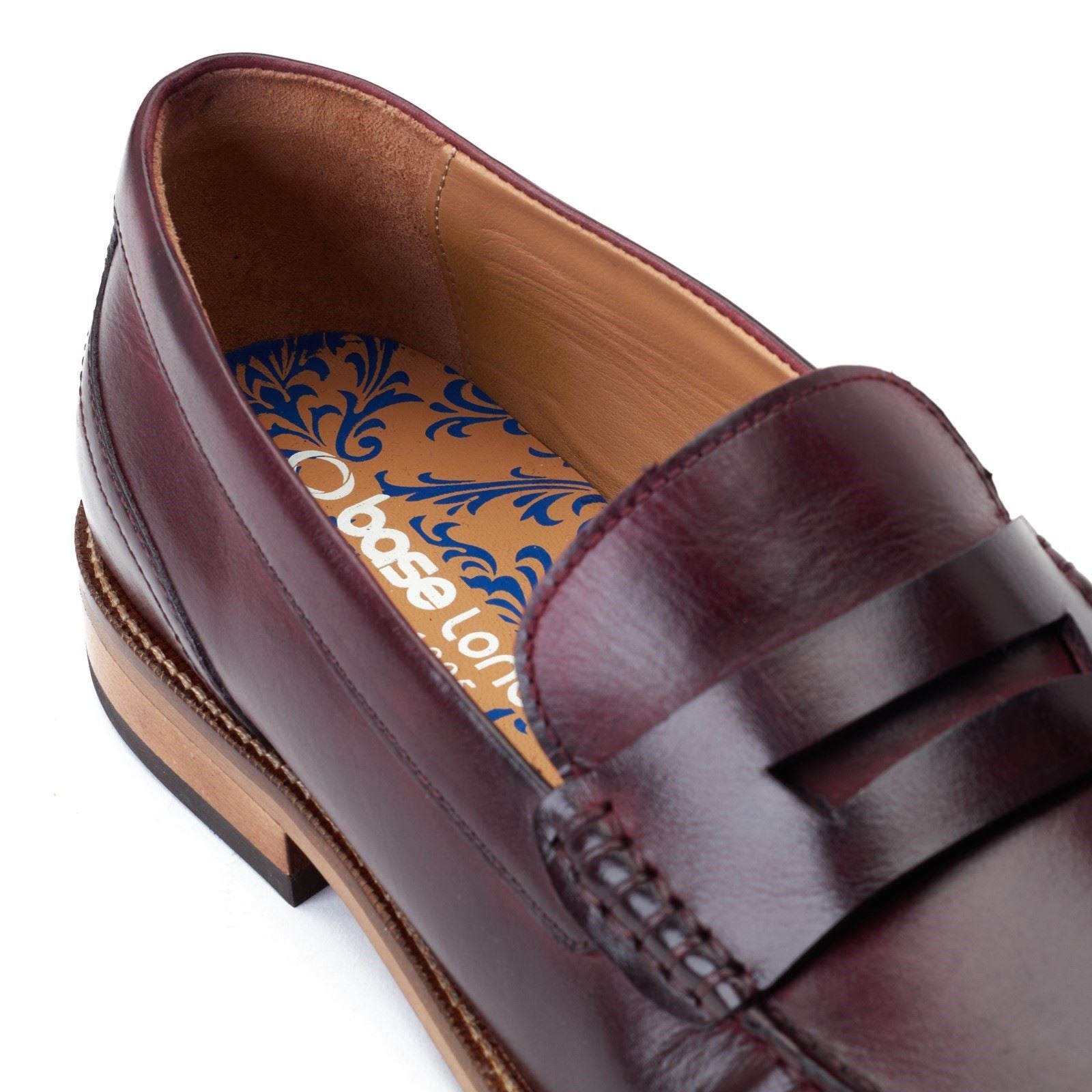Base London Garfield Leather Men's Bordo Loafers