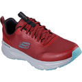 Skechers Edgeride Rekze Textile Men's Burgundy/Grey Trainers