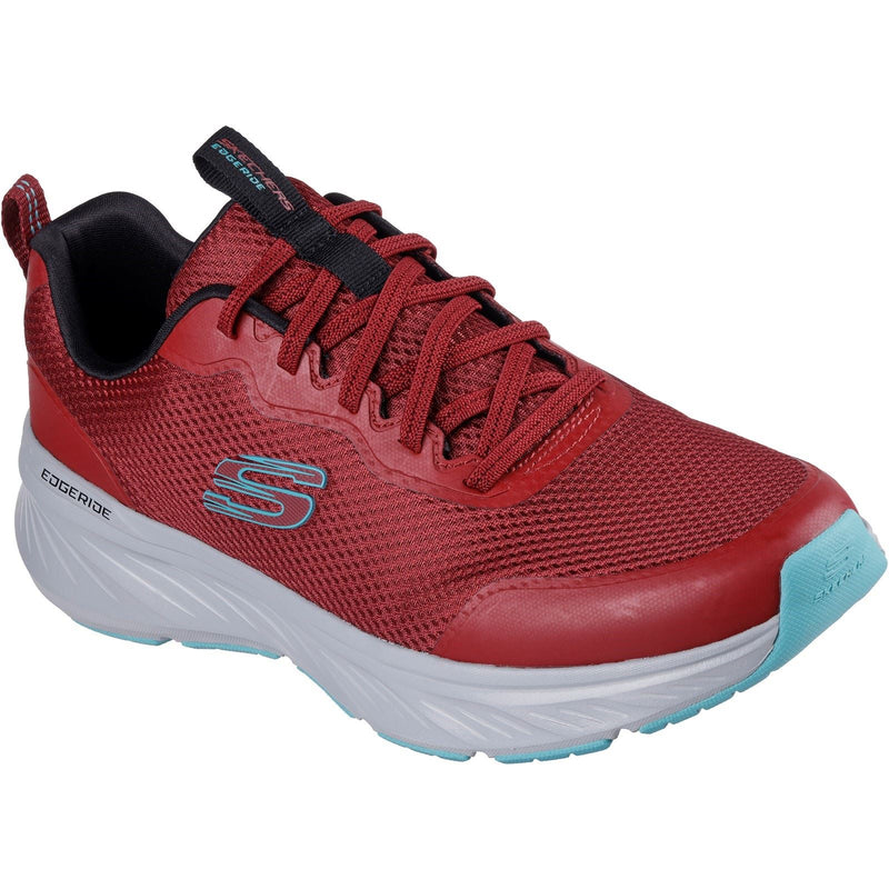 Skechers Edgeride Rekze Textile Men's Burgundy/Grey Trainers