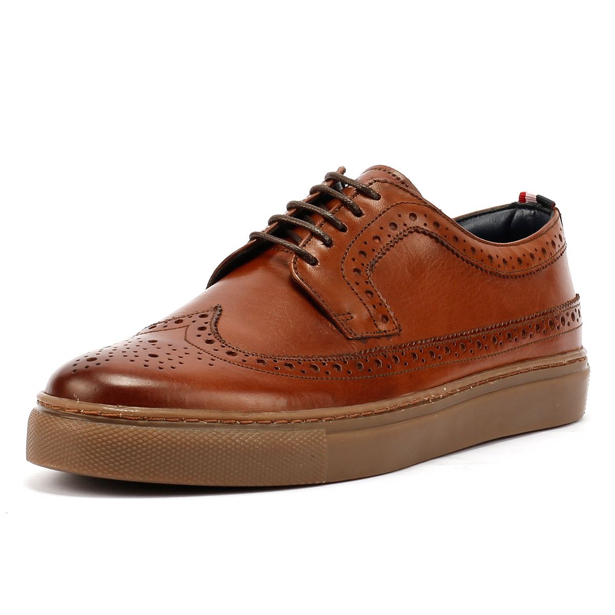 Ben Sherman Preston Leather Men's Reddish Brown Lace-Up Shoes