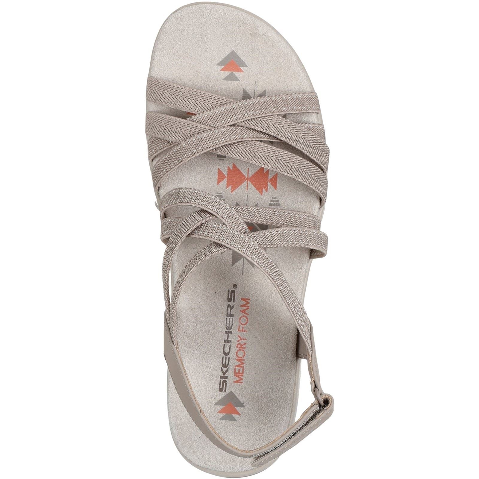 Skechers Reggae Slim - Summer Getaway Polyester Women's Taupe Sandals