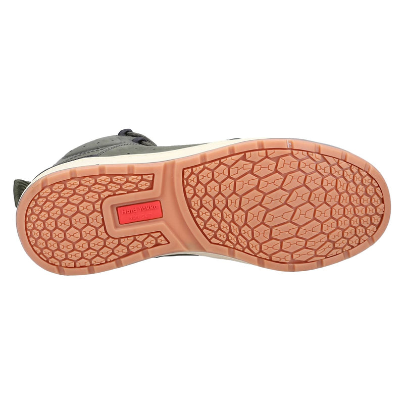 Hard Yakka 3056 Lace Zip Leather Olive Safety Boots