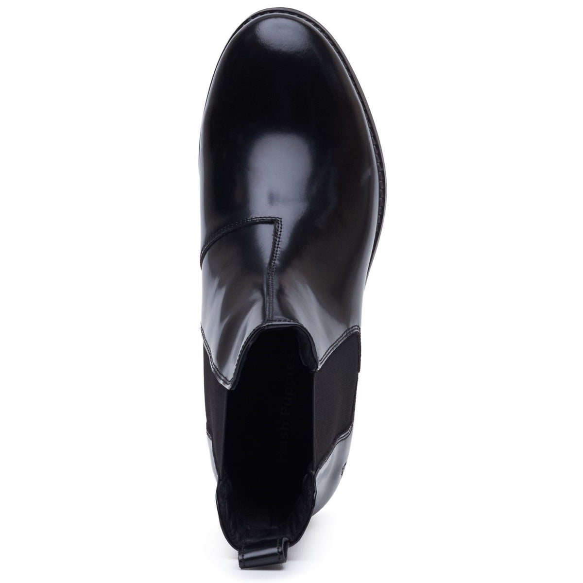 Hush Puppies Colette Leather Women's Black Wide Fit Flat Chelsea Boots
