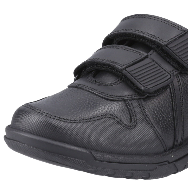 Hush Puppies Spencer Leather Junior Black Shoes