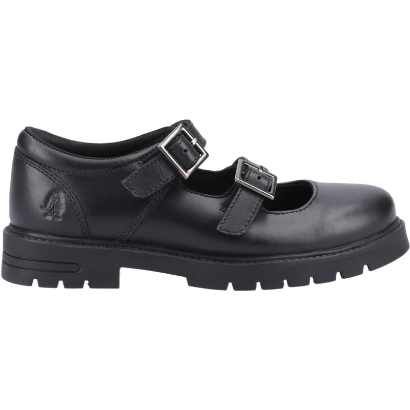 Hush Puppies Ella Leather Junior Black Shoes