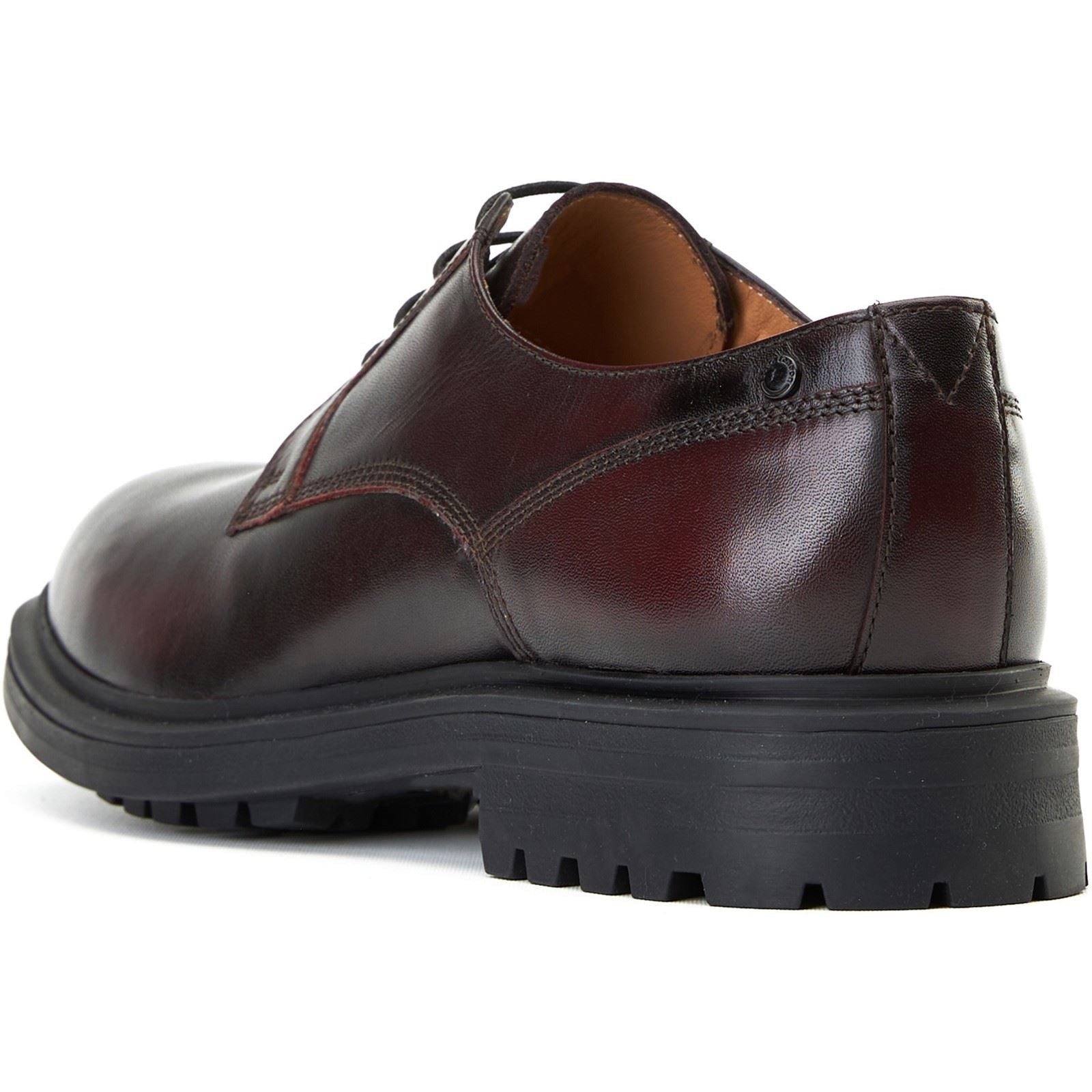 Base London Locke Leather Men's Bordo Lace-Up Shoes