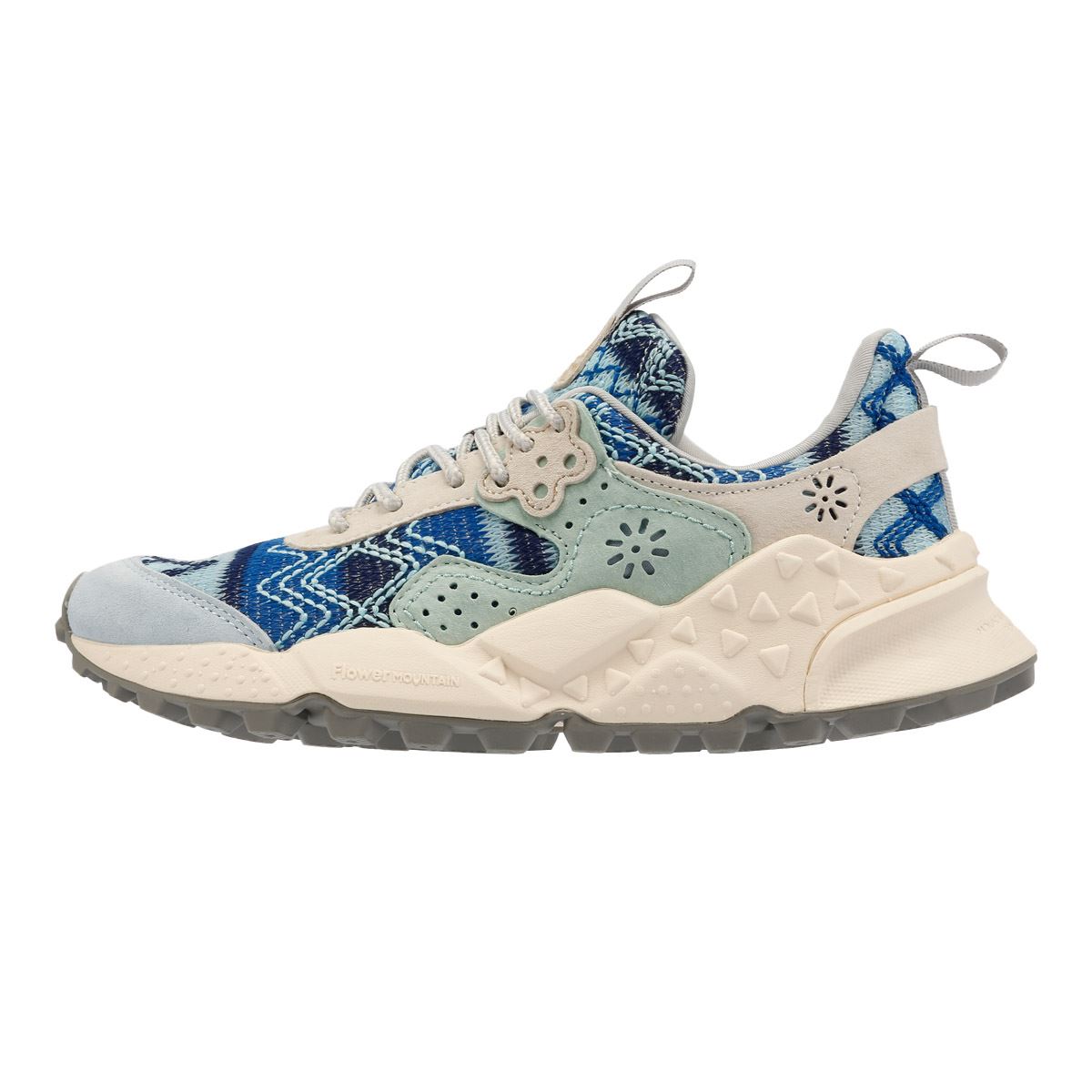 Flower Mountain Kotetsu Knit Women's Blue Aztec Trainers