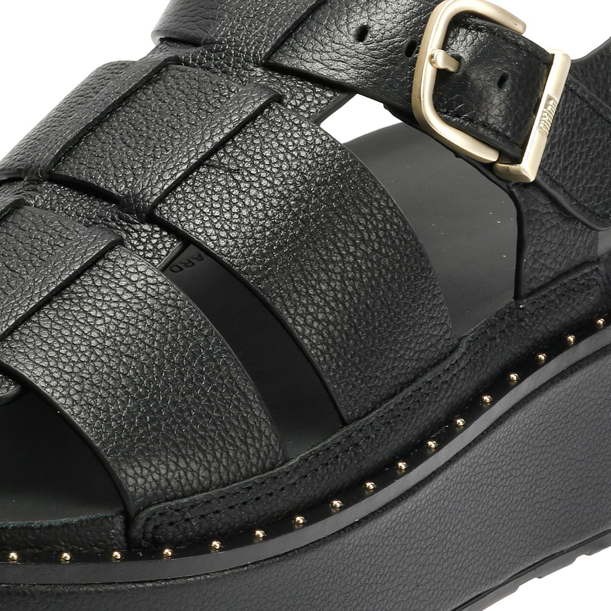 FitFlop GEN-FF Max Fisherman Tumbled Leather Women's Black Sandals