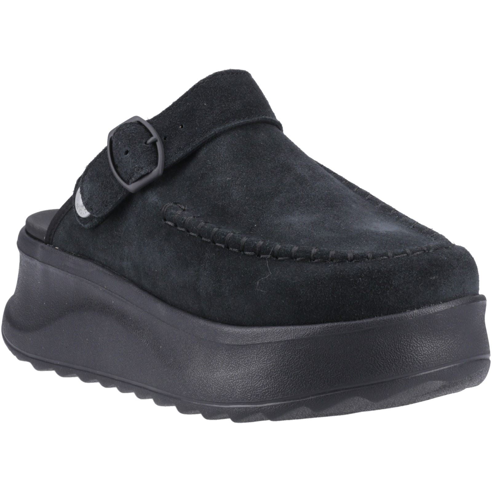 HEYDUDE Delray Suede Women's Black Clogs