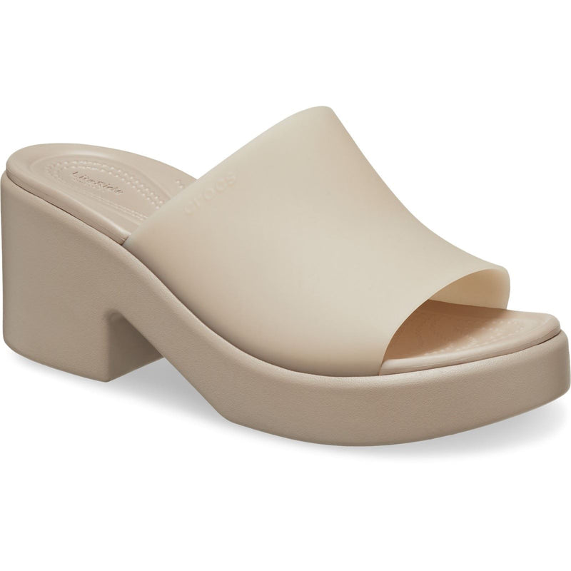 Crocs Brooklyn Slide Heel Women's Taupe Sandals