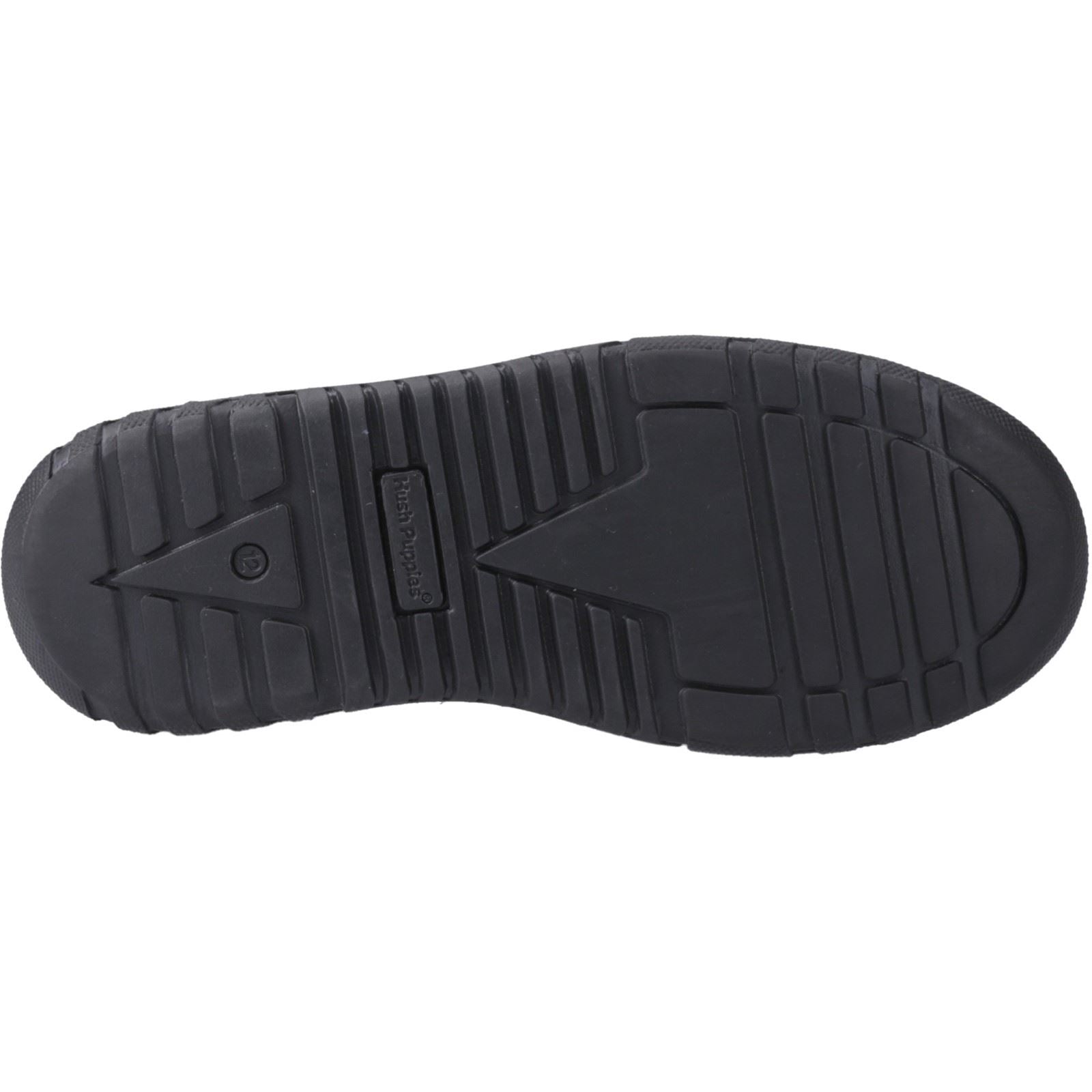 Hush Puppies Sergio Leather Youth Boy's Black Loafers