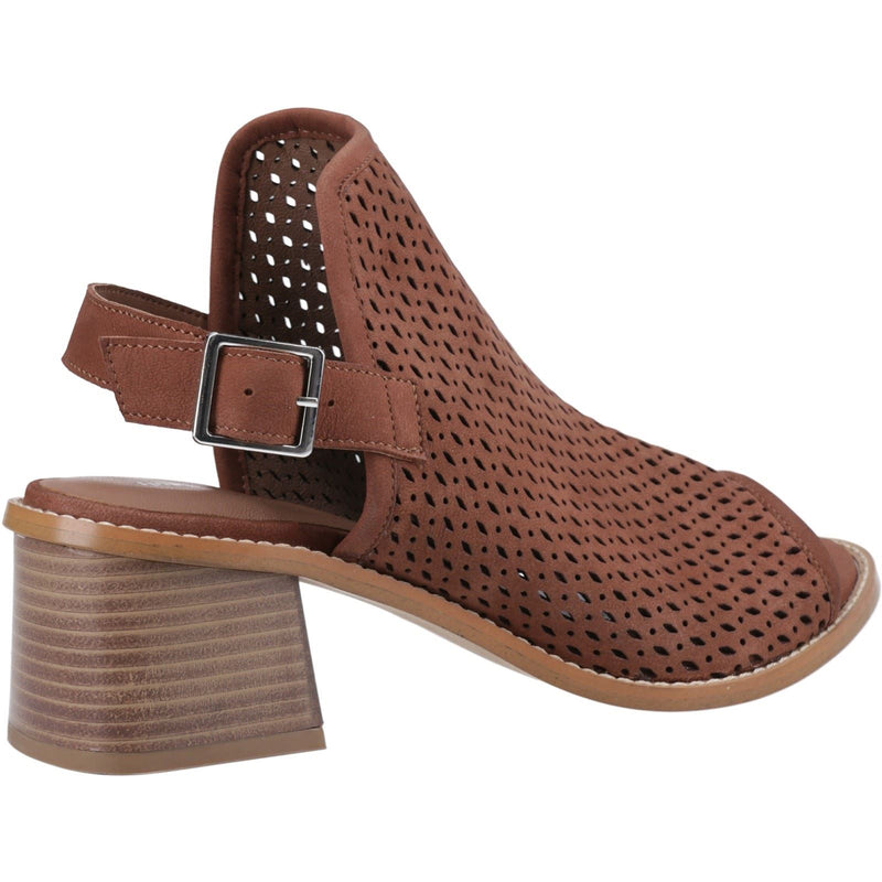 Hush Puppies Louise Heeled Leather Women's Brown Sandals