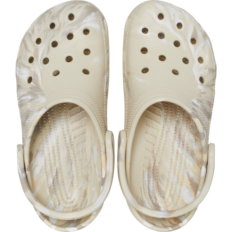 Crocs Classic Marbled Synthetic Bone/Multi Clogs