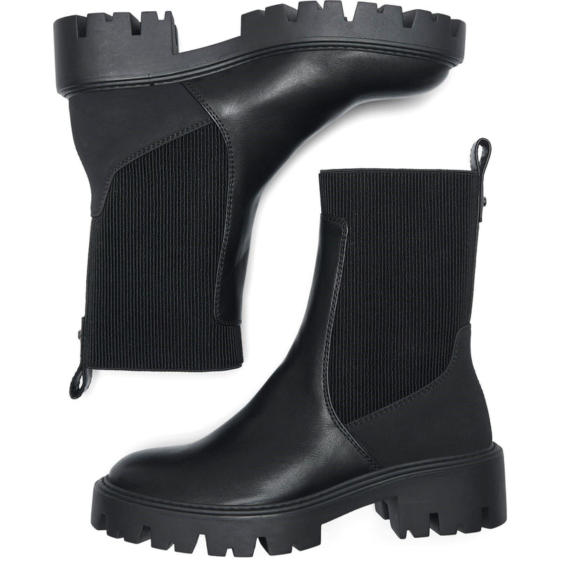 ONLY BETTY-7 Polyester Blend Women's Black Heeled Ankle Boots