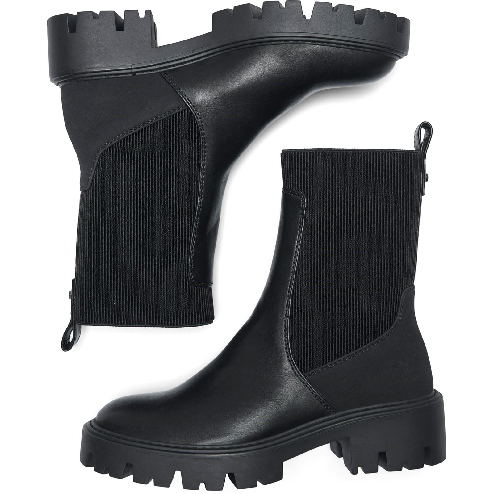 ONLY BETTY-7 Polyester Blend Women's Black Heeled Ankle Boots