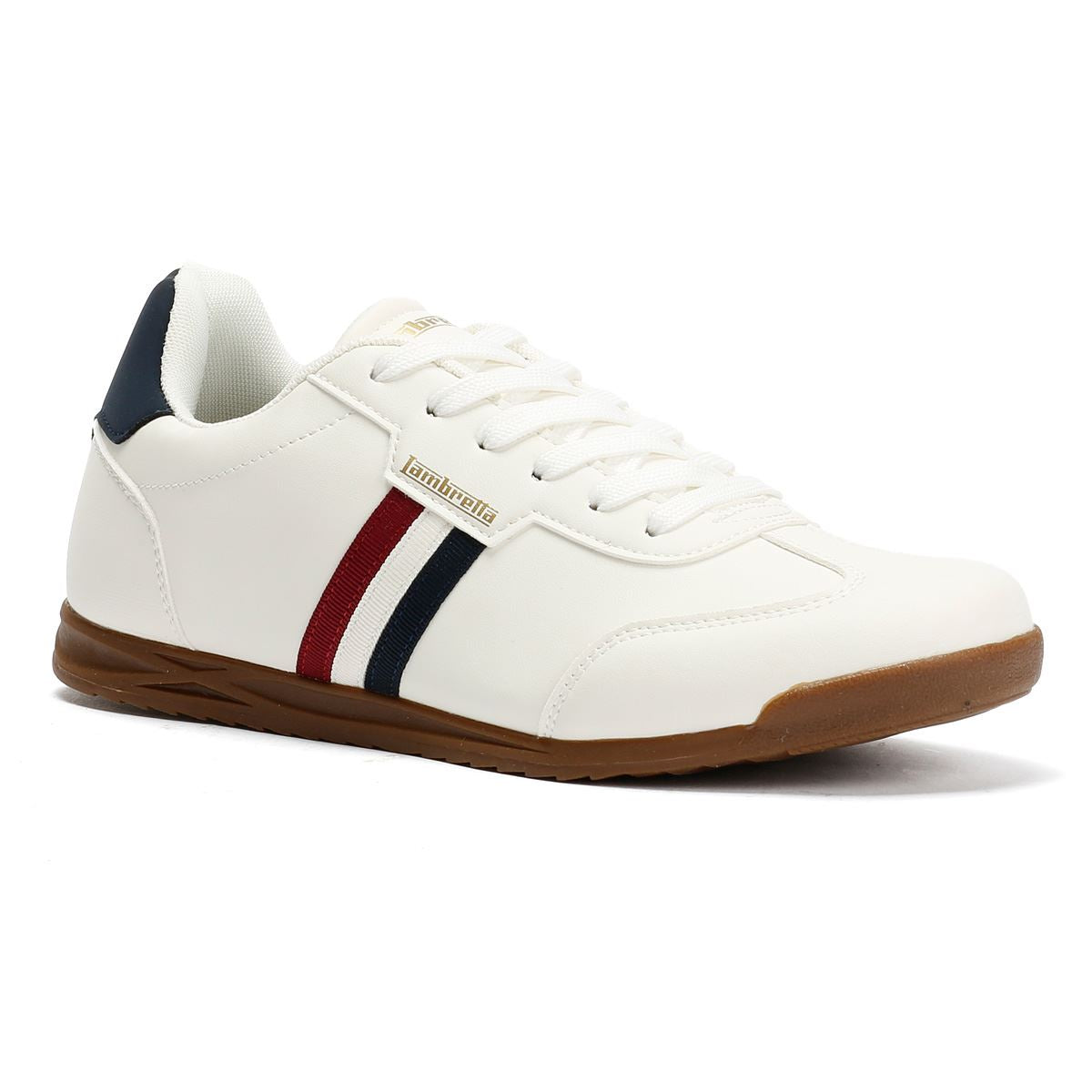 Lambretta Tackle Men's White/Navy Trainers