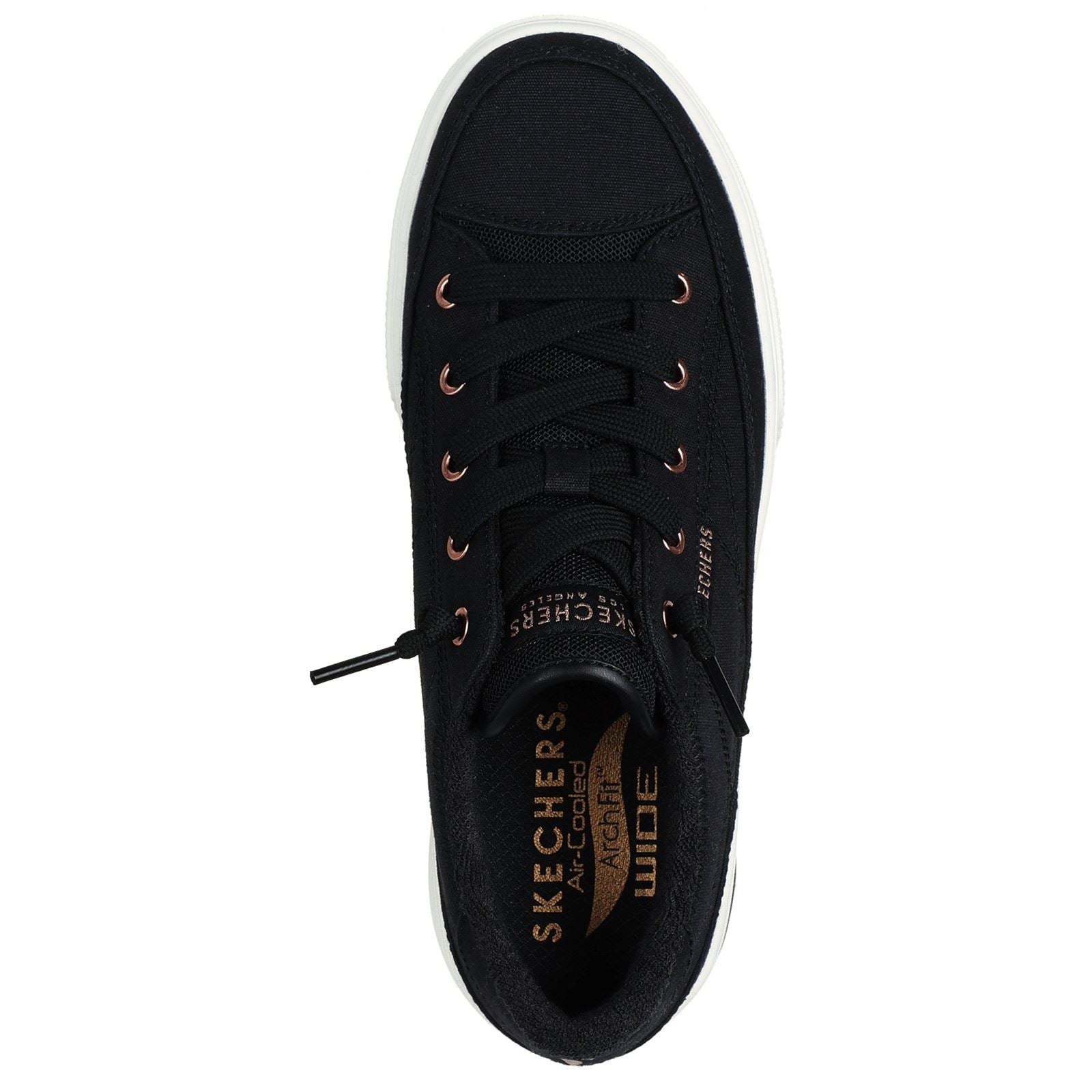 Skechers Arch Fit Arcade - Meet Ya There Textile Women's Black Trainers