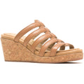 Hush Puppies Willow Slide Leather Women's Tan Wedges