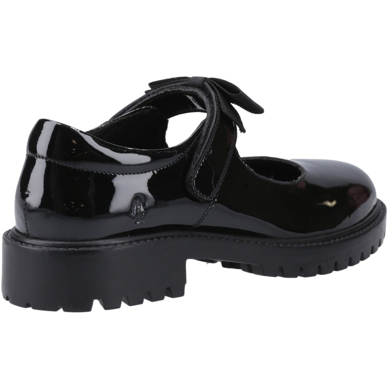 Hush Puppies Astrid Bow Patent Leather Youth Girl's Black Shoes