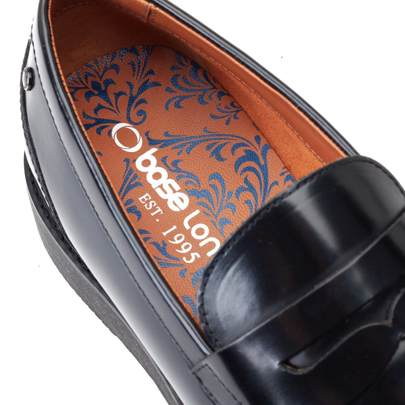 Base London Sid Leather Men's Black Loafers