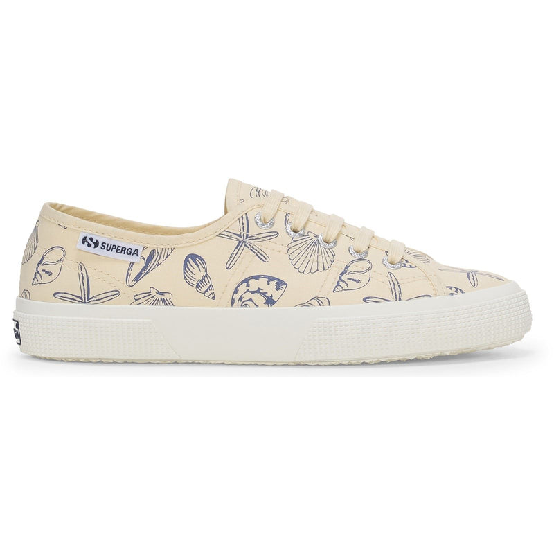 Superga 3750 Seashells Print Cotton Women's Beige Trainers
