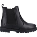 Hush Puppies Laura Leather Youth Girl's Black Boots