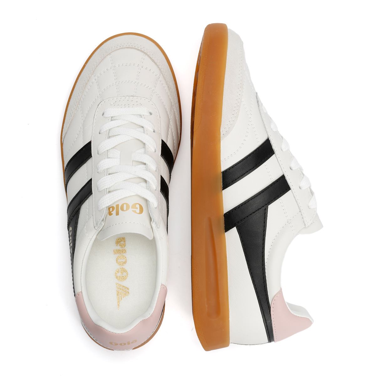 Gola Stadia Leather Women's White/Black/Chalk Pink Trainers