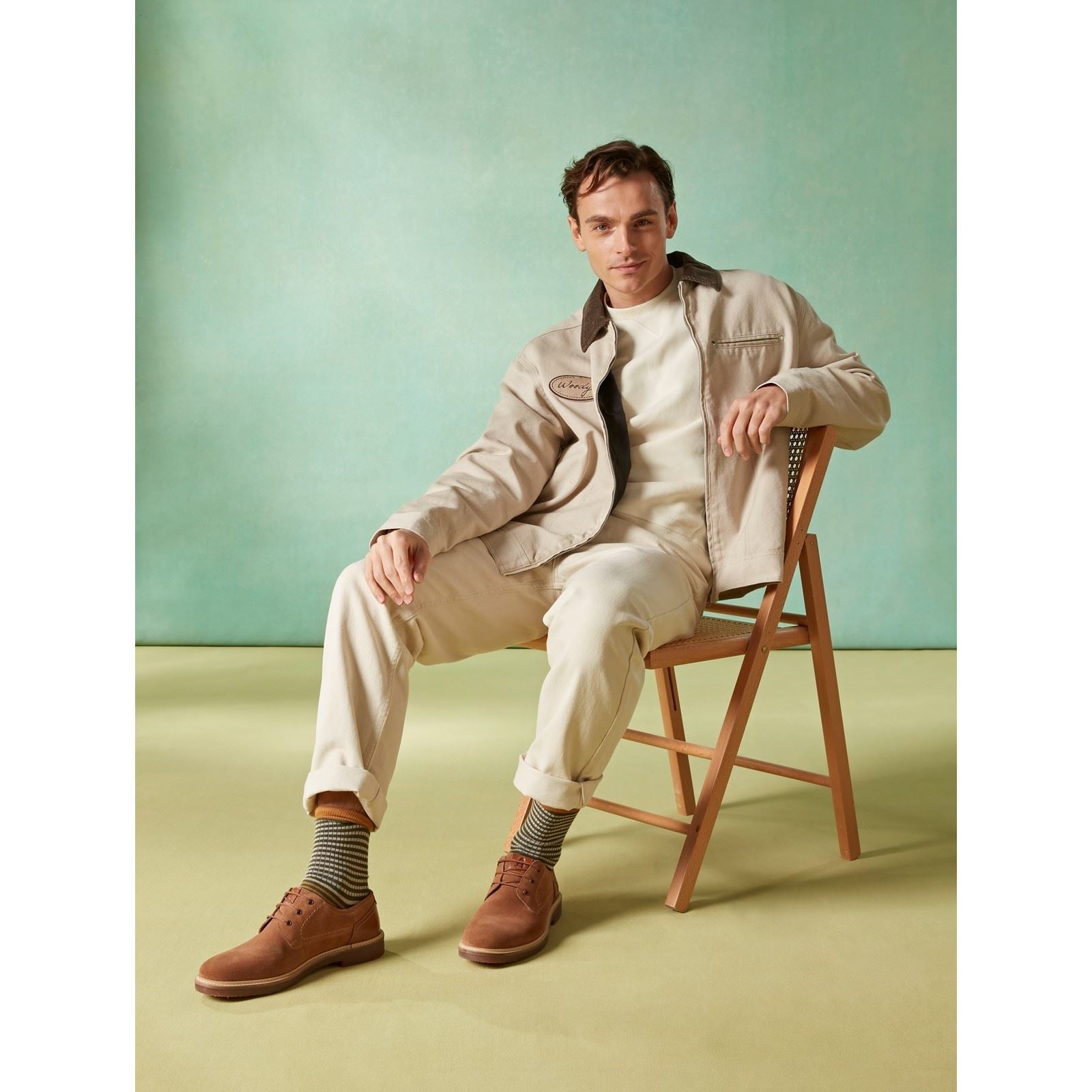 Hush Puppies Guy Leather Men's Tan Lace-Up Shoes