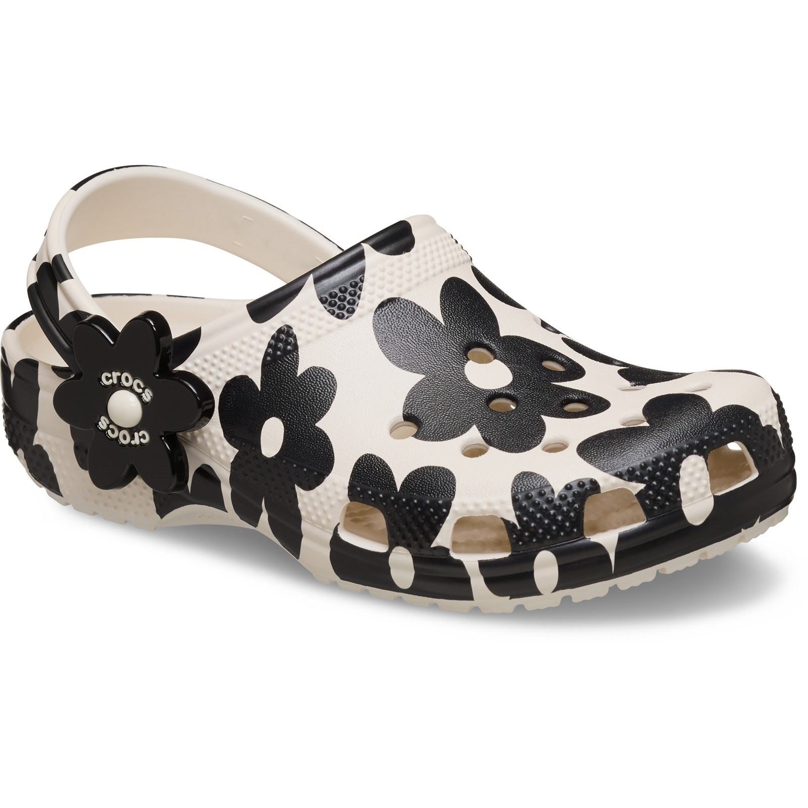 Crocs Classic Pop Petals EVA Girl's Summit White/Black Clogs